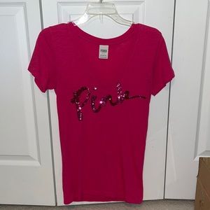 VS PINK sparkle shirt